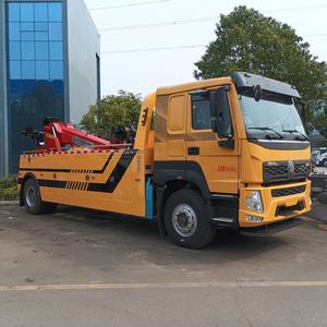 New HOWO 4X2 Single Axle Diesel Manual Wrecker Truck Gross Weight Other 10 Ton Integrated Tow Crane Road <strong>Recovery</strong> - Product Image 4