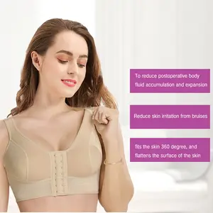 45% Spandex <strong>Compression</strong> Garment Breast Faja Women Tops <strong>Post</strong> Op <strong>Surgery</strong> Shapewear <strong>Bra</strong> - Product Image 1