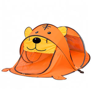 Carpas Infantiles Pop-Up de Tigre Coloridas al por Mayor, Casa de Juegos para Acampar con Mosquitera 185x85x100cm Poliéster - Product Image 4