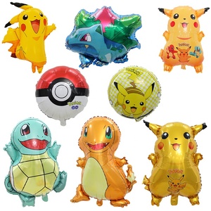 Ballons en <span class=keywords><strong>film</strong></span> d'aluminium Poke-mon pour la décoration de fête d'anniversaire des enfants: Ballons de dessin animé Pika Firedragon Poke Balls - Product Image 4