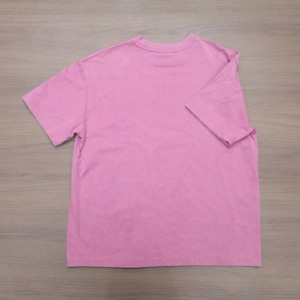 Men's Pink O-Neck <b>Short</b> <b>Sleeve</b> T-Shirt With Custom Letter Print Regular Fit Casual Jersey Cotton - Product Image 3