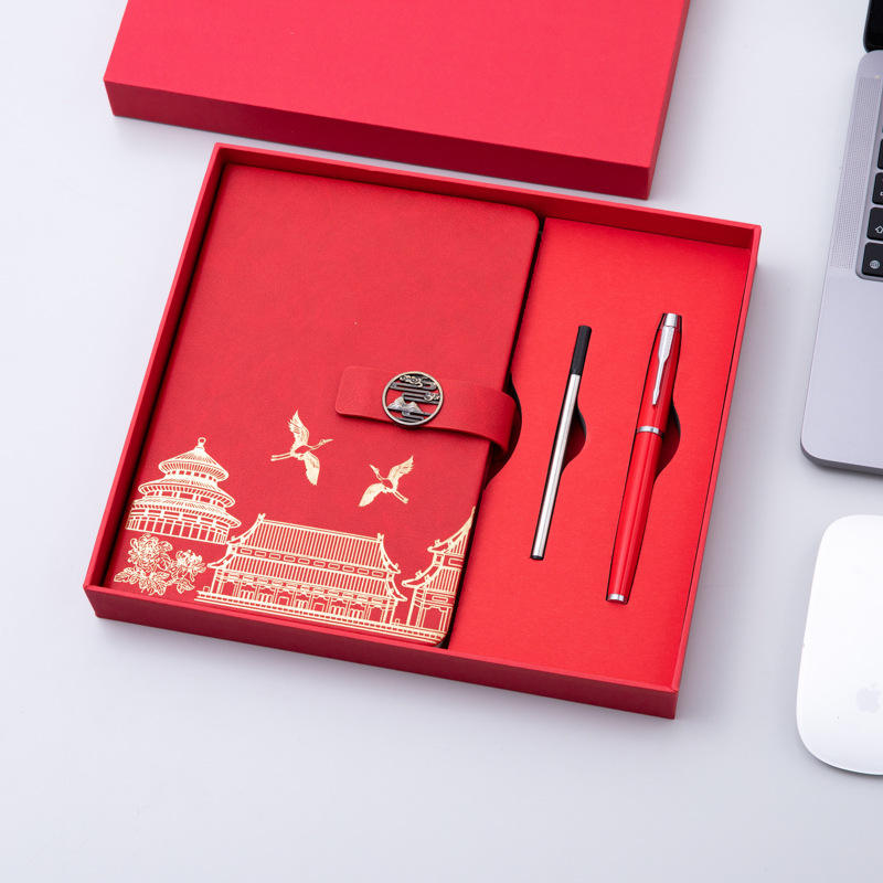 3-Piece Pen Book Set Red