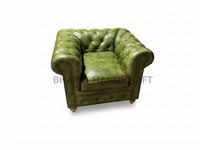 Canapé Chesterfield classique traditionnel de qualité supérieure avec design convertible en cuir véritable, confort luxueux, pieds en bois massif
