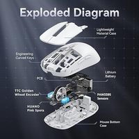 Souris de jeu sans fil ATTACK SHARK X6 avec base de charge magnétique RVB Souris de jeu super légère