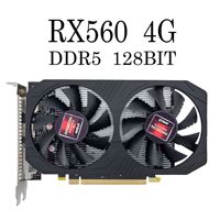 Nouvelle carte graphique de jeu haute définition pour ordinateur de bureau RX560 4 Go avec refroidissement par ventilateur