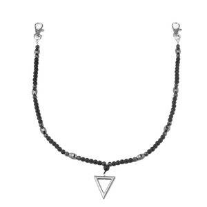 Colgante Magnético Triangular con Cadena para Cintura, Piedra Ojo de Tigre, Ágata Negra Mate, Estilo Punk, Diseño Geométrico, Uso Diario - Product Image 5