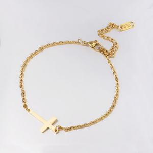 New Design Wholesale Custom Anti-Allergy Non Tarnish High Polish Stainless Steel <b>Cross</b> <b>Bracelets</b> Women - Product Image 1