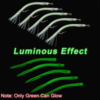 10 pièces leurres de bar rayés tube de pêche à la traîne leurres de pêche à la morue d'eau salée tube teaser avec crochets en acier inoxydable émerillons de baril