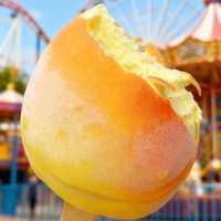 Vente flash Crème glacée à la mangue premium en forme de fruits 3D avec saveur de lait crémeux Étiquette OEM Halal dans un emballage attrayant