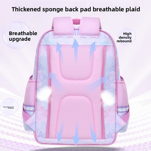 Nouveau modèle de sac à dos scolaire unisexe pour les classes de la 1ère à la 6ème, léger, réduisant la charge, résistant à l'eau, en nylon, dessin animé - Product Image 2