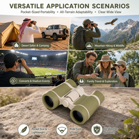 JAXY Jumelles pour enfants 4x30 étanches, colorées, en caoutchouc simple, anti-éblouissement, pour le camping