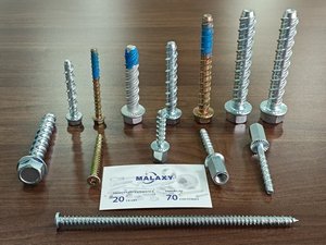 Vis à béton MALAXY, tête plate, douille Torx, vis à béton zinguées, vis à tête fraisée, boulon long en étoile - Product Image 6