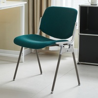 Chaise de bureau vintage minimaliste en bois massif Bauhaus, chaise de salle à manger en fonte, dossier artistique en fer pour meubles de maison, réunion