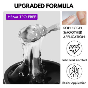 FZN TPO FREE Nouvelle colle à ongles Gel X 3 en 1 multifonctionnelle OEM Marque privée personnalisée Colle à ongles solide en gel pour faux ongles - Product Image 5