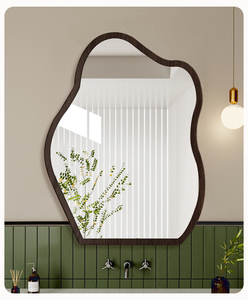 Bois-like haute qualité mode rétro style décor hôtel design moderne salle de bain mur miroir table de lavage - Product Image 5