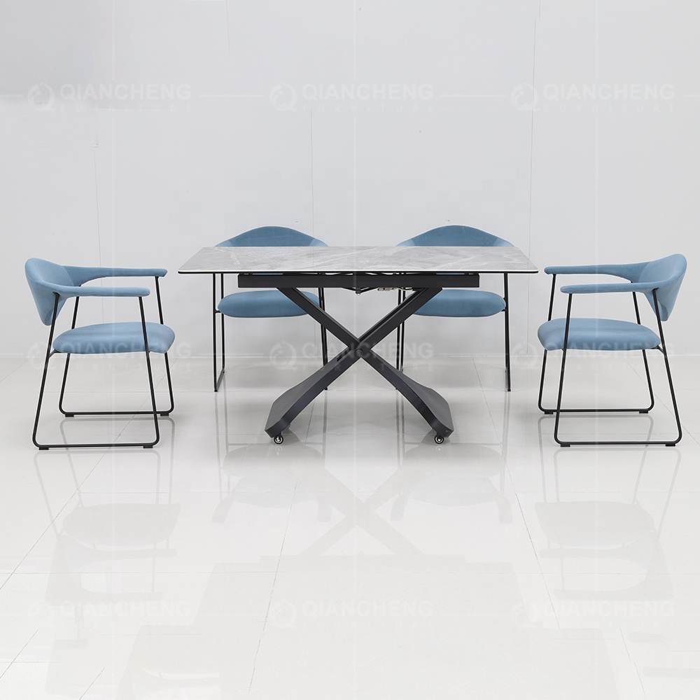 Многофункциональный стол, мебель для столовой, приподнятый и приподнятый обеденный стол, раздвижной обеденный стол с мраморной столешницей