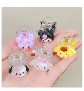 Grampos de cabelo para meninas, acessórios de cabelo fofos de desenhos animados mini kuromi para meninas