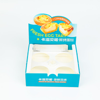 Boîte en carton pliable pour tartelettes aux œufs, en matériaux recyclés de qualité alimentaire, impression de logo personnalisée, emballage de boulangerie portable, vente en gros