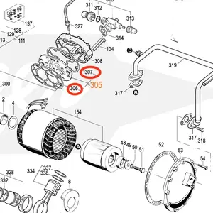 Peças sobressalentes do Compressor Bitzer Inclui Placa de válvula Junta do rolamento do motor Conjunto da barra do pistão novo