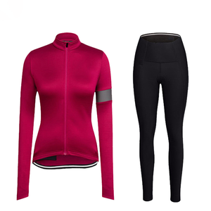 Conjunto <span class=keywords><strong>de</strong></span> traje <span class=keywords><strong>de</strong></span> Ciclismo <span class=keywords><strong>de</strong></span> manga larga para <span class=keywords><strong>mujer</strong></span> con logotipo personalizado transpirable Spandex/poliéster <span class=keywords><strong>de</strong></span> secado rápido <span class=keywords><strong>ropa</strong></span> ligera para bicicleta <span class=keywords><strong>de</strong></span> montaña - Product Image 1
