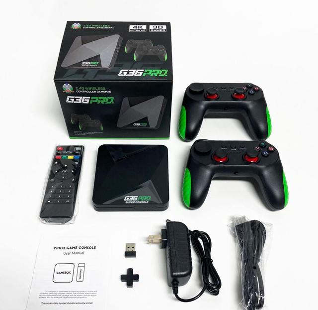 G36 PRO Retro Game Console 64GB 128GB 256GB Built in 120000+ Games 50+ Emulator with 2 Wireless Controllers Play TV Video Games