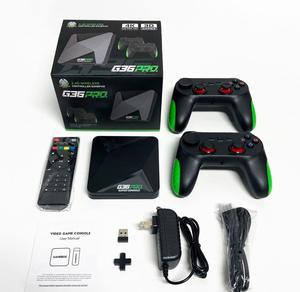 G36 Pro Console de Jeux Rétro 256 Go, Émulateur Vidéo avec 120 000 Jeux Rétro Intégrés 50 Émulateurs, EmuELEC et Système Android, avec 2 Manettes sans Fil 2,4 Go, Jeux Vidéo TV