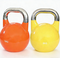 Pesas Rusas de Acero Estándar de Competición para Entrenamiento de Fuerza en Gimnasio, Pesas de Mano Ecológicas para Fitness