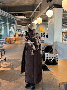 <span class=keywords><strong>Xiaoxiao</strong></span> maison 2024 hiver femmes manteaux nouveau Style coréen Simple haut de gamme à capuche détachable longue grande couette épaissie veste - Product Image 3