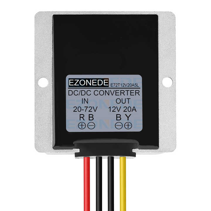 20A 240W DC 18V 20V 24V 36V 48V 60V to 12V Voltage Step Down Regulator ...
