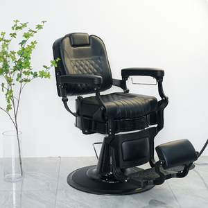 Sillón de Barbería Moderno, Color Negro, con Bomba Hidráulica, Altura Ajustable, para Peluquería y Afeitado - Product Image 5