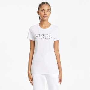 เสื้อยืดพูม่า ดอนน่าสีขาว 585736 เสื้อผ้าลำลองสำหรับผู้หญิง - Product Image 1