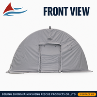 Tente Tactique Gonflable Robuste en PVC Blanc pour Station d'Aide Humitaire à Haute Pression, Abri Temporaire Imperméable pour le Secours