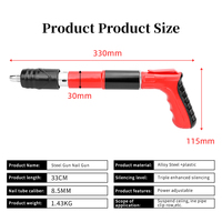 Mini Pistola Clavadora Manual para Techo, Grado Industrial, Multifuncional, con 1 Año de Garantía, para Mejoras del Hogar en Concreto