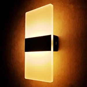 Stepless Dimming Battery Operated Wall Sconce Modern Strip Acrylic LED Rechargeable Wall Lights lampe mural rechargeable