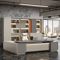 Bureau de direction de luxe, bureau de direction haut de gamme pour PDG, mobilier de bureau administratif moderne, vente en gros directe d'usine