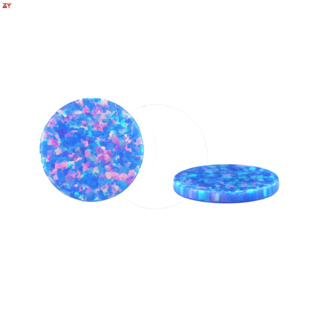 Lab yetiştirilen sentetik yuvarlak dilim taşlar opal 2-20mm İyi yangın desen yapma takı aksesuar 92 renkler opal levha taş