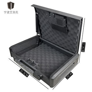 Coffre-fort portable en métal avec serrure à empreintes digitales pour <span class=keywords><strong>bijoux</strong></span>, argent liquide, voiture et rangement domestique - Product Image 1