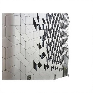 Aluminum Curtain Wall <b>Panel</b> <b>Mirror</b> Surface Contemporary 3D Facade Cladding Anti-Corrosion Building Exterior Decorative - Product Image 1
