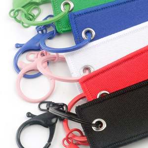 Porte-clés tendance en polyester et acier inoxydable durable, personnalisable avec broderie pour marques sur mesure, vente en gros pour boutiques en ligne - Product Image 1