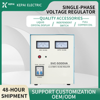 Stabilisateur de tension AC SVC monophasé 220V 100% cuivre AVR industriel et scolaire personnalisé SVR-5000VA avec stabilisation de température