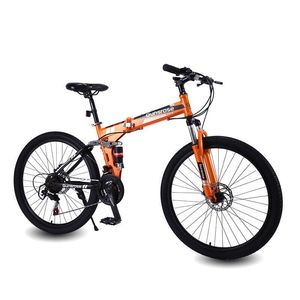 Nuova <span class=keywords><strong>Bicicletta</strong></span> Pieghevole Ultra Leggera <span class=keywords><strong>28</strong></span> Pollici 21 Velocità con Doppio Cavalletto - Product Image 6