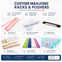 Mahjong américain en bois multicolore moderne avec supports magnétiques et pousseurs pour 4 joueurs, idéal pour le divertissement familial - Usine DSP Vietnam