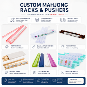 DSP Vietnam Factory Modern Multi-Color Acrylic American Mahjong Magnetic Racks Pushers for 4-Players Family <b>Entertainment</b> - Product Image 1