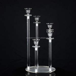 طاولة الزفاف حامل عرض أكريليك شمعدانات مركزية طاولة أعلى الثريا المركزية لحفلات الزفاف - Product Image 5