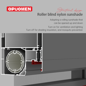 Opuomen hiệu suất kháng gió mạnh kính nhiều lớp khung nhôm nâng điện cửa sổ trượt - Product Image 3