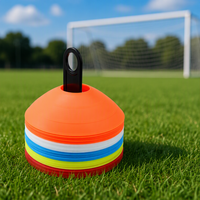 Disques de marquage d'entraînement avec support de rangement, marqueurs d'espace colorés pour exercices d'agilité au football, vente en gros de matériel sportif
