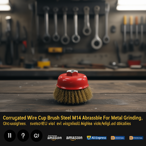 Corrugated Wire Cup <b>Brush</b> Steel M14 Abrasive For Metal Grinding - Product Image 3