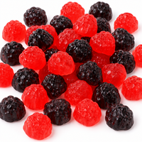 Bonbons gélifiés à la fraise et à la framboise, saveur fruitée, marque privée, fabricant de bonbons sucrés pour enfants
