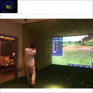 XYScreen hot sale fixed frame golf hitting projector screen with wide frame HK100C-Golf
