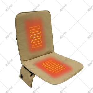 Cojín de Asiento Calefactable con Control de Temperatura USB, Plegable para Camping y Uso en Exteriores, Color Naranja, 100% Poliéster, Tamaño Individual - Product Image 3